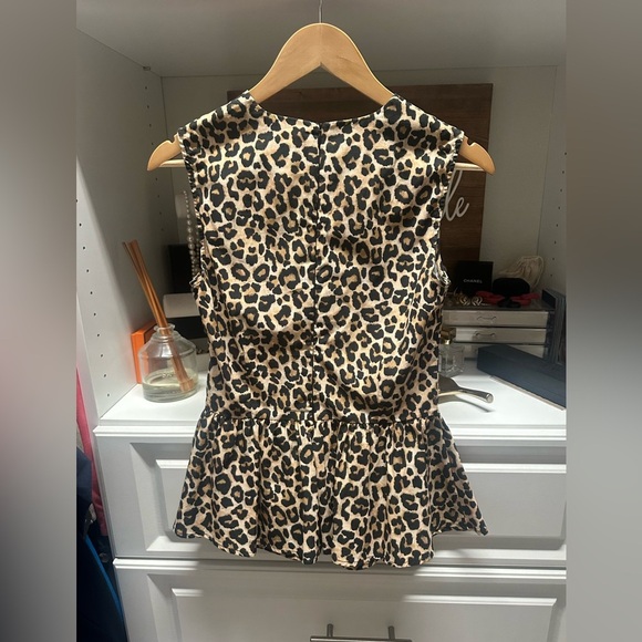 Anthropologie’s Maeve Bow Front Peplum Leopard Print Blouse - Picture 7 of 7